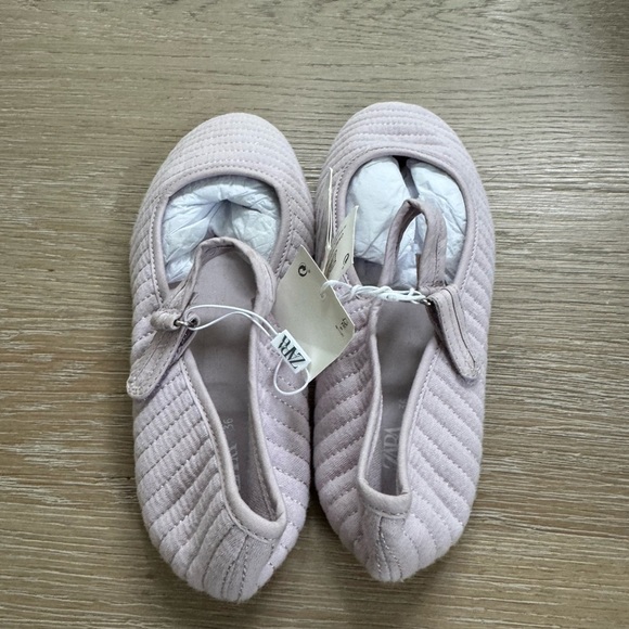 NWT Zara girls purple quilted ballet flats Maryjane style shoes size 4 kids - Picture 4 of 4